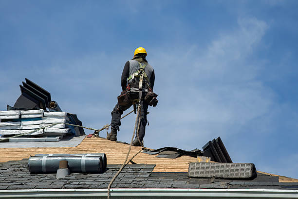 Professional Gutter Installation technician working in Schnecksville, PA